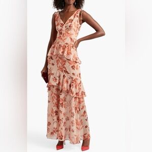 NWT MLmonique lhullier sienna foliage dress